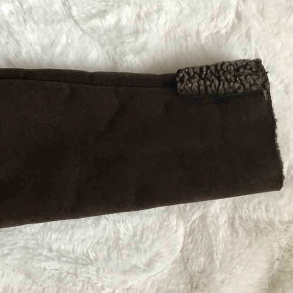 Baby Gap Faux Suede Sherpa Lined Jacket Kids Size 2T Brown Aviator Warm - Picture 6 of 15